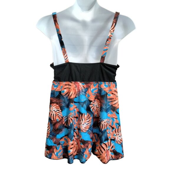 Grace Karin Tropical Print Top High-Waisted Bottom Tankini Swimsuit Set Size 2XL - Picture 7 of 10